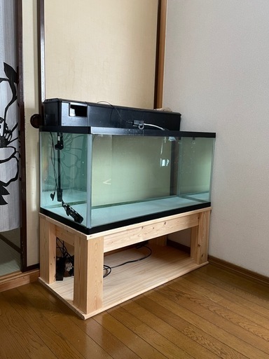 オーダーメイド水槽台付き９０×４５×４５ガラス水槽セット