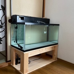 オーダーメイド水槽台付き９０×４５×４５ガラス水槽セット