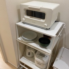 【問い合わせ停止】移動できる白ラックの画像