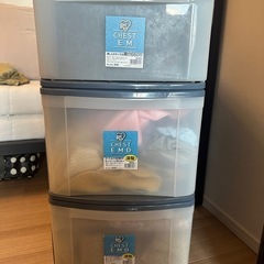 Iris アイリス　衣装ケース　引出式 3個セット の画像