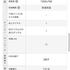【7月限定】パナソニックテレビ32型THL32G1の画像