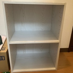 カラーボックス2段 ホワイト