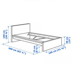 【急募7/20まで】IKEA ベッドフレーム、引き出し2個、スノコの画像