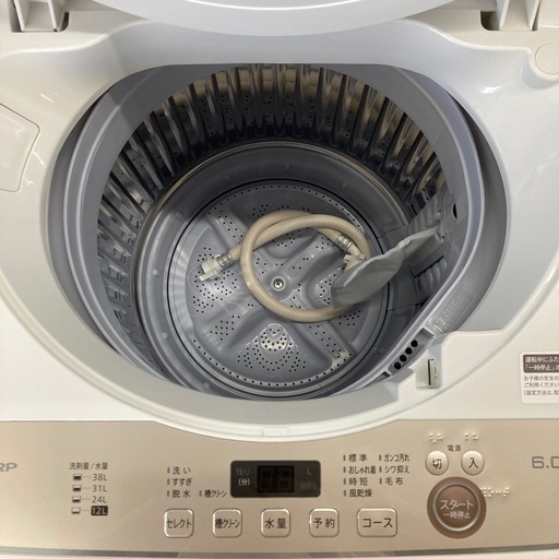 シャープ　6kg洗濯機　2021年製 ES-GE6E