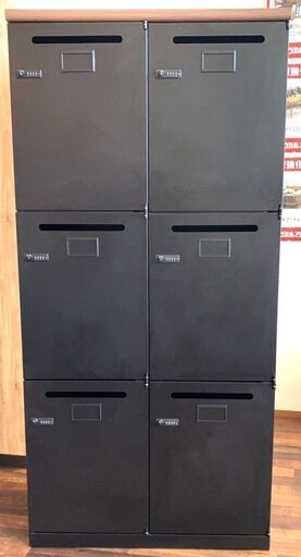 ★値下げしました！★ニトリ パーソナルロッカー 6人用 ダイヤル錠 棚板可動式 A4ファイル収納可能 TSPL-06 BK/WN【マジカルスケッチ】