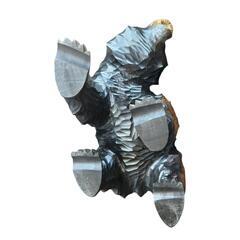 熊　木彫りの置物の画像