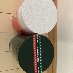 スタバ  ブリキ缶2個セットの画像