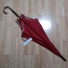 新品未使用　傘　赤色　60㎝　手さし傘の画像