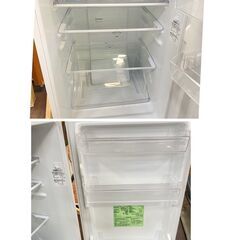 ジ286/ RIS OHYAMA アイリスオーヤマ 2ドア ノンフロン冷凍冷蔵庫 156L 右開き AF156Z-WE 2019年製 氷冷ボックス付きの画像