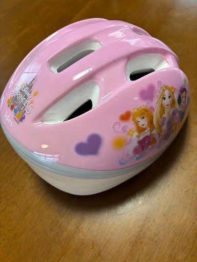 プリンセスヘルメット、補助輪付属品付、18インチ自転車 セット割】ディズニープリンセス 18インチ自転車＆ヘルメット