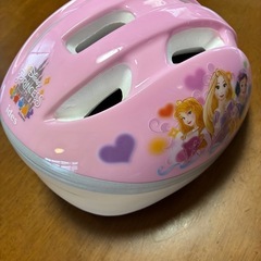 【セット割】　ディズニープリンセス 18インチ自転車＆ヘルメット 補助輪付きの画像