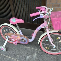 【セット割】　ディズニープリンセス 18インチ自転車＆ヘルメット...