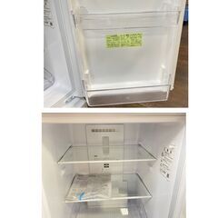ジ289/ SHARP シャープ 2ドア ノンフロン冷凍冷蔵庫 152L つけかえどっちもドア SJ-D15G-W 2021年製 ホワイト 取扱説明書付きの画像
