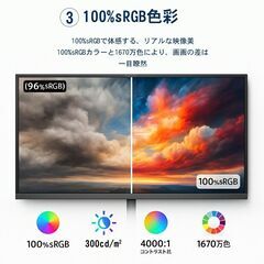 ★21.5型★ フルHD 液晶ディスプレイ モニター 極細ベゼル 映像美の画像