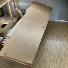 建築資材中古品☆床養生板33枚+半端もの19枚☆床養生繊維板☆建築工事☆DIY☆床用養生☆中古品☆全部まとめての画像