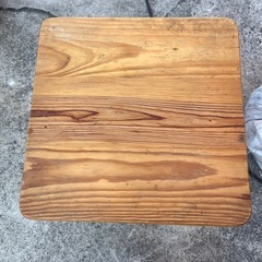 サイドテーブル　昭和レトロ　コーナーテーブル　隙間収納　収納付き【34.5×34.5×66.5】の画像