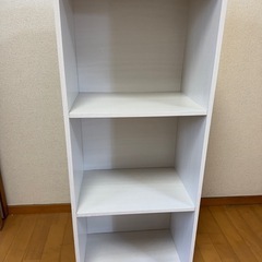 【無料】カラーボックス 3段 木目ホワイト