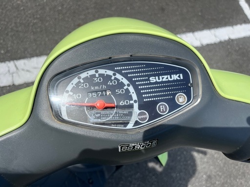 【売約済】自賠責付 希少カラー 実働 スズキ CA45A レッツ4 4スト原付 4ストインジェクション スクーター ライトグリーン