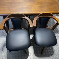 店頭引き渡し 中古  株式会社サン ダイニングセット テーブル イス 回転チェア イス4脚 家具の画像