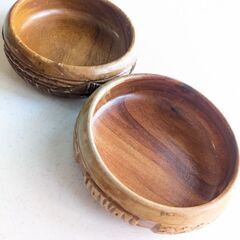 HAWAIIの木製器　２個セットの画像