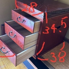 【更に値下げ中】【昭和レトロ、アンティーク】折りたたみ文机 引出し コンパクト 木製の画像