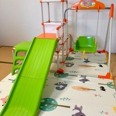 【取引中】おりたたみロングスロープキッズパークSP (ジャングルジム、ブランコ、すべり台)　の画像