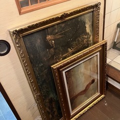 アンティーク調の絵画3点セットの画像
