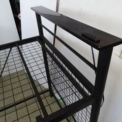 宮付き ロフトベッド ミドルタイプ  ブラック ☆札幌市白石区☆店頭お引き取り歓迎【自社配送は札幌市内限定】【倉庫保管】の画像