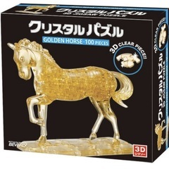 立体パズル クリスタルスカルと黄色いブタの貯金箱 の画像