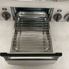 【Rinnai】リンナイ ガスコンロ KGM33NBER 2016年製 都市ガス用 水無し片面焼きグリル 2口コンロ 生活用品 右強火力 アイボリー Y1848の画像
