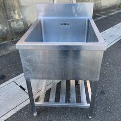 中古　1槽シンク　600X750X800（BG150）ステンレス...