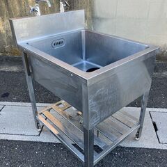 中古　1槽シンク　600X750X800（BG150）ステンレス　流し台　厨房　業務用　愛知県 一宮市 名古屋 稲沢 江南 岩倉 岐阜 羽島 各務ヶ原 三重 愛知 グッドプライス一宮の画像