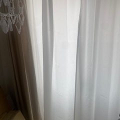 【美品】ナフコ　100×133cm　シンプルレースカーテン　の画像