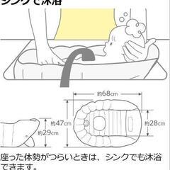 リッチェル ふかふか ベビーバスK サニーホワイト 抗菌仕様 新生児~6カ月の画像