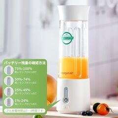 ◆新同◆Sun Area ジューサー ミキサー 氷対応 500ml USB充電式の画像