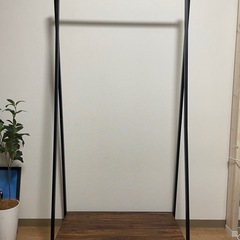 ハンガーラック アイアンウッド おしゃれなラックの画像