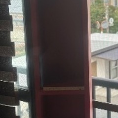 【無料】IKEA収納棚（赤）★高さ200cm／スリムで省スペースの画像