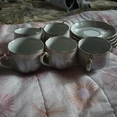USED❢ティーカップ５個set❢受け皿付き❢