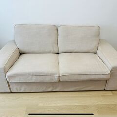 IKEA KIVIK シーヴィク 2人掛けソファ, トレースンド ライトベージュの画像