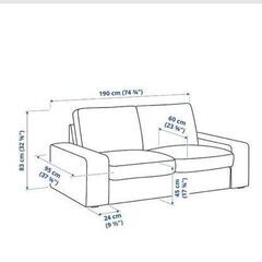 IKEA KIVIK シーヴィク 2人掛けソファ, トレースンド ライトベージュの画像