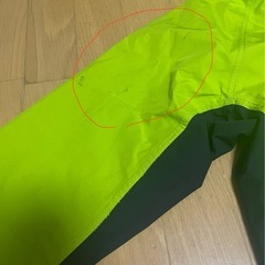 撥水レインウェア　レインジャケット雨合羽上衣のみLサイズメンズ　ライトグリーンの画像