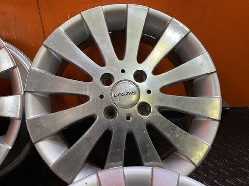 中古 社外 LEGZAS ホイール アルミ 15インチ 6.5J 4穴 4本 100
