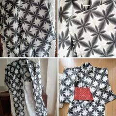 綿絽の浴衣と帯のセット(未使用品)の画像