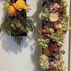 ドライフラワーで花遊びの画像