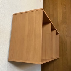 ★カラーBOX（茶木目３段）の画像