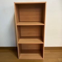 ★カラーBOX（茶木目３段）の画像