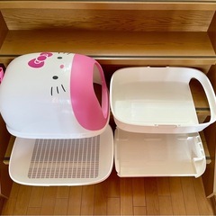 ねこ ニャンとも清潔トイレ用 キティちゃん 2個セット 中古品の画像