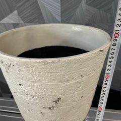 上質な植木鉢　おおよそ9号　受け皿付きの画像