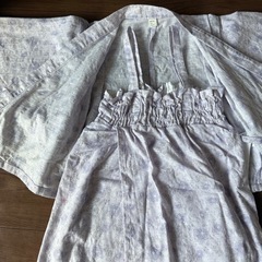 【中古品】apres les cours あわいろ花柄浴衣（ラベンダー）110
の画像