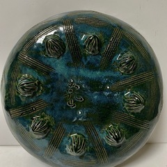 伊万里焼　唐津焼　田中乾山　作家　共箱　牡丹　緑磁器　レアの画像